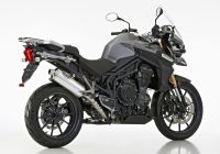Rac 1 Slip on Ersatzdämpfer - silber Auspuff für: TRIUMPH Tiger 1200 Explorer XCx V201, Tiger 1200 Explorer XRT V301