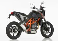 DSX-5 slip on exhaust super short - silver for: KTM 690 Duke KTM 690 Duke, 690 Duke R KTM 690 Duke