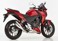 Pro 2 Slip on Ersatzdämpfer - silber Auspuff für: HONDA CB500X PC46, CBR500R PC44