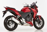Rac 1 Slip on Ersatzdämpfer - silber Auspuff für: HONDA CBR500R PC44, CB500X PC46