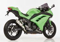 SP Slip on Ersatzdämpfer Super Short - silber Auspuff für: KAWASAKI Ninja 300 EX300A, Z300 ER300A