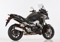 DSX-5 Slip on Ersatzdämpfer - silber Auspuff für: HONDA VFR800X Crossrunner RC94, VFR800F RC93