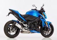 DSX-5 Slip on Ersatzdämpfer Super Short - silber Auspuff für: SUZUKI GSX-S 1000F WVDG, GSX-S 1000 WVDG