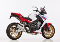 DSX-7 complete exhaust system super short - silver for: HONDA CBR650F RC96, CB650F RC97