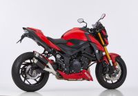 Track slip on exhaust - black for: SUZUKI GSX-S 750 WC50/52, GSR 750 C5