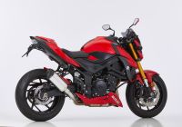 DSX-5 slip on exhaust super short - silver for: SUZUKI GSX-S 750 WC50/52