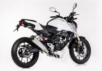 DSX-7 complete exhaust system - silver for: HONDA CB125R JC79