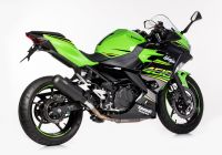 GP Series slip on exhaust super short - matt black for: KAWASAKI Z400 ER400D, Ninja 400 EX400G