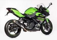 SRC 4 Slip on Ersatzdämpfer Super Short Auspuff für: KAWASAKI Z400 ER400D, Ninja 400 EX400G