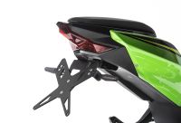 Kennzeichenhalter - schwarz Nummernschildhalter für: KAWASAKI Ninja 400 EX400G, Z400 ER400D