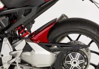 Hinterradabdeckung mit Alu Kettenschutz - silber/schwarz Kotflügel für: HONDA CB1000R SC80