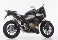 Supersport Slip on Ersatzdämpfer - schwarz Auspuff für: HONDA CB500X PC59, CBR500R PC57