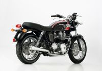 Retro mit Kat Slip on Ersatzdämpfer - silber Auspuff für: TRIUMPH Bonneville 986MF