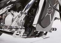 Round Style Fußrastenanlage - silber für: SUZUKI M 800 Intruder WVB4