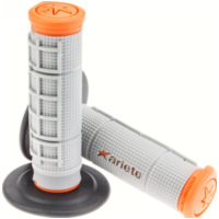 MotorradGriffgummi, Griffgummi Lenkergriffe (Paar) MX TRINITY 125mm/grau-orange-schwarz