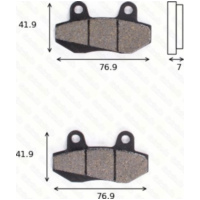 Bremsklötze Scheibenbremsbeläge MCB 525 mit ABE