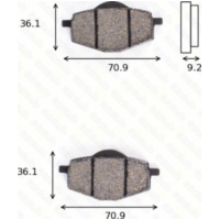 Bremsklötze Scheibenbremsbeläge MCB 539 SI mit ABE