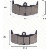 Disc brake pads MCB 543 LF homologated