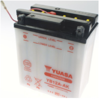 Akku, Motorradbatterie YB12A-AK Dry-Batterie 134x80x160mm