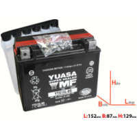 Akku, Motorradbatterie YTX15L-BS 12V/13AH DIN51391 für: AGM-Batterie 175x87x130mm