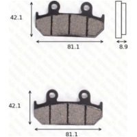 Bremsklötze Scheibenbremsbeläge MCB 562 SRQ ohne ABE