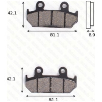 Bremsklötze Scheibenbremsbeläge MCB 562 mit ABE