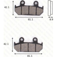 Bremsklötze Scheibenbremsbeläge MCB 562 SV mit ABE