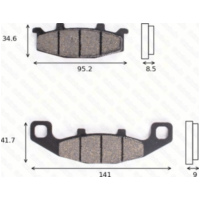 Bremsklötze Scheibenbremsbeläge MCB 569 mit ABE