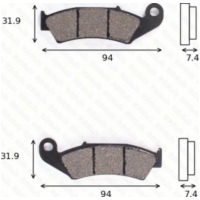 disk brake pads TRW / MCB 574 RSI not homologated