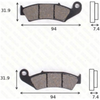 Bremsklötze Scheibenbremsbeläge MCB 574 mit ABE