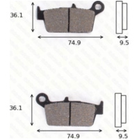 Bremsklötze Scheibenbremsbeläge MCB 575 EC mit ABE