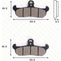 Bremsklötze Scheibenbremsbeläge MCB 579 mit ABE