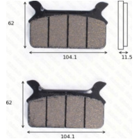 Disc brake pads MCB 580 homologated