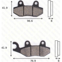 Bremsklötze Scheibenbremsbeläge MCB 582 SI mit ABE