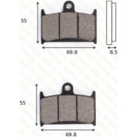 Bremsklötze Scheibenbremsbeläge MCB 595 CRQ ECE R90 homologiert