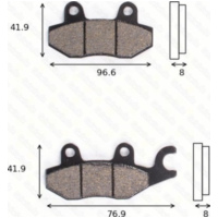 disk brake pads MCB 615 SI ABE approved