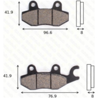 disk brake pads MCB 615 ABE approved