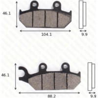 disk brake pads MCB 627 ABE approved