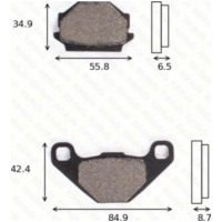 Disc brake pads MCB 628 homologated