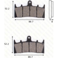 Bremsklötze Scheibenbremsbeläge MCB 659 CRQ ECE R90 homologiert