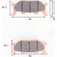 disk brake pads MCB 666 SV ABE approved