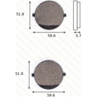 Bremsklötze Scheibenbremsbeläge MCB 676 mit ABE