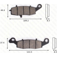 disk brake pads MCB 681 ABE approved