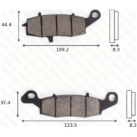 Bremsklötze Scheibenbremsbeläge MCB 681 SV mit ABE