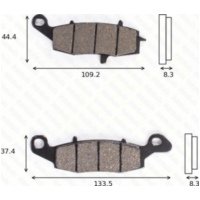 Bremsklötze Scheibenbremsbeläge MCB 682 mit ABE