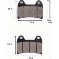 disk brake pads MCB 683 CRQ ECE R90 homologated