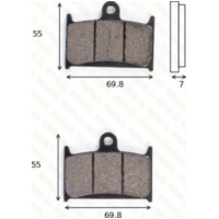 Bremsklötze Scheibenbremsbeläge MCB 690 mit ABE