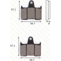 disk brake pads MCB 691 SH homologated