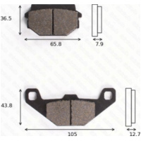 Bremsklötze Scheibenbremsbeläge MCB 719 mit ABE