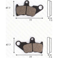 disk brake pads MCB 728 ABE approved